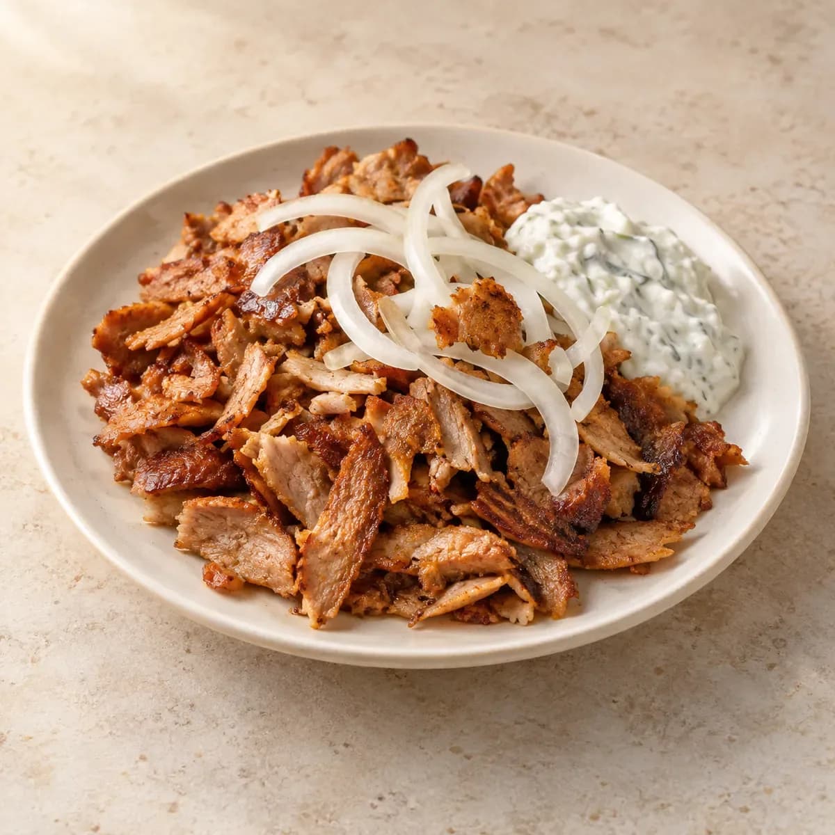 Gyros Fleisch – KI-generierte, illustrative Darstellung