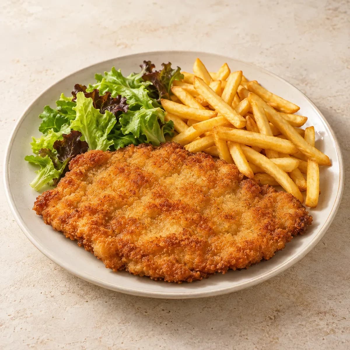 Paniertes Schnitzel – KI-generierte, illustrative Darstellung