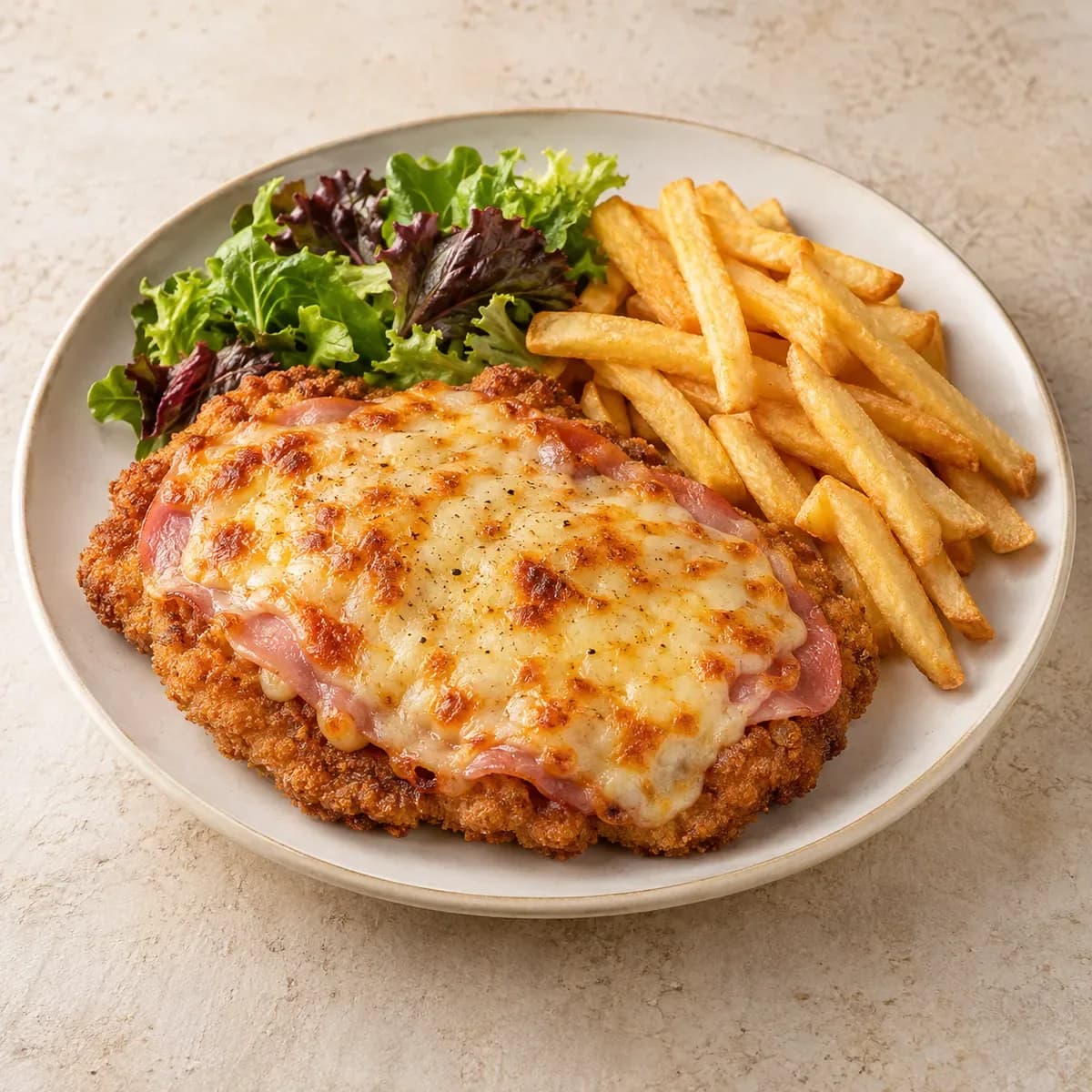 Schnitzel alla Fiorentina – KI-generierte, illustrative Darstellung