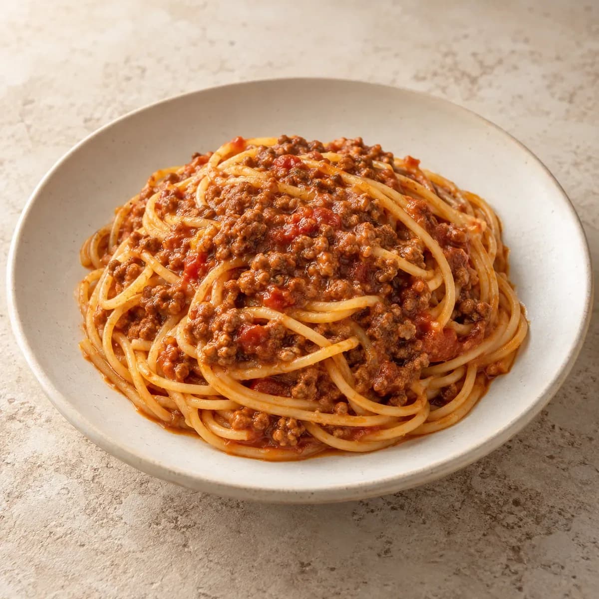 Pasta alla Bolognese – KI-generierte, illustrative Darstellung