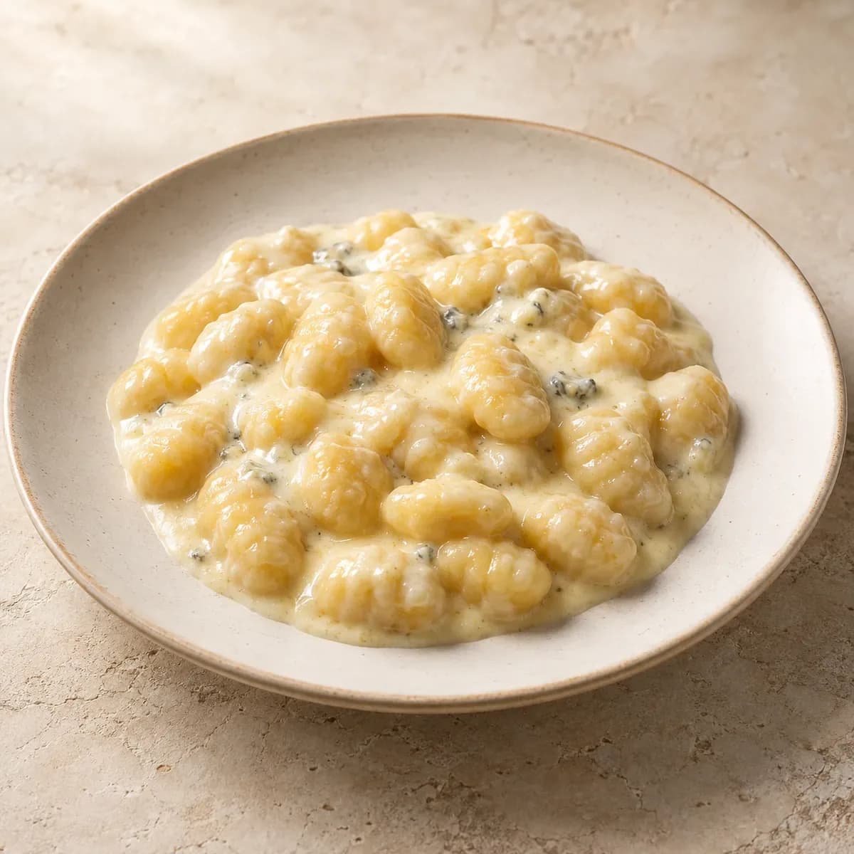 Gnocchi ai Quattro Formaggi – KI-generierte, illustrative Darstellung