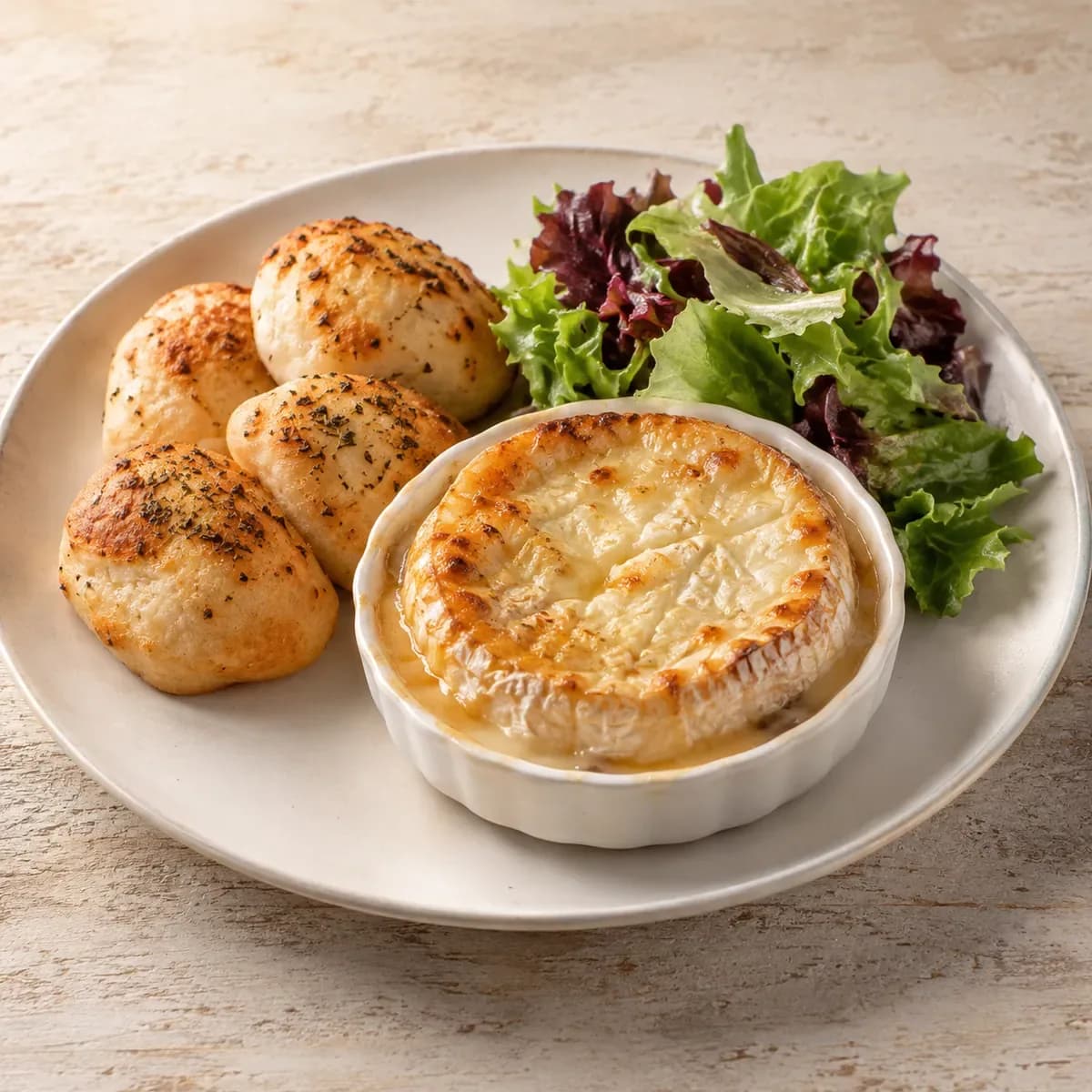 Gebackener Camembert – KI-generierte, illustrative Darstellung